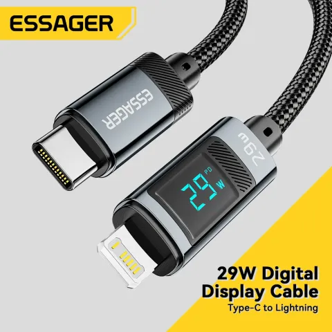Essager USB Type-C Cable Charge Rapide 29W pour iPhone avec Écran