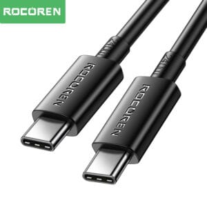 Câble USB-C 240W Rocoren, charge rapide et longueur pratique de 1 mètre.
