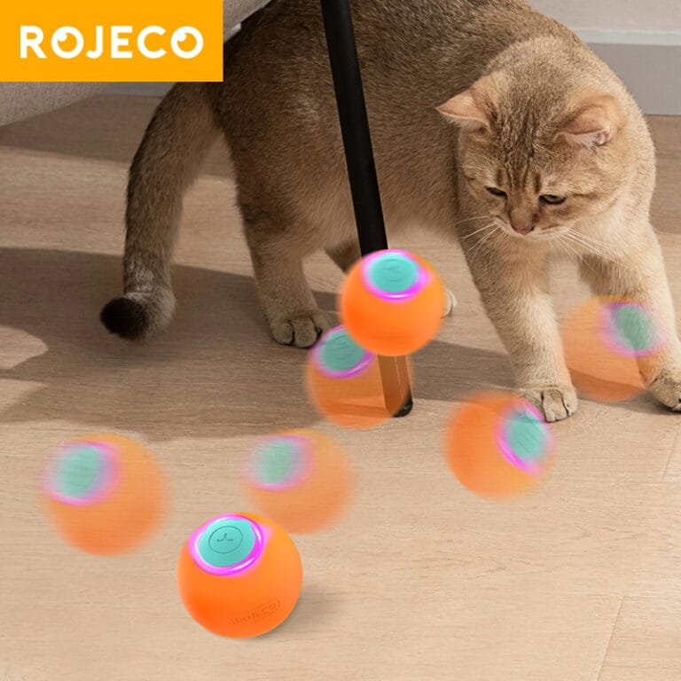 smart cat toys balle rebondissante interactive pour chat Rojeco