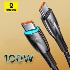 Baseus Câble USB Type-C à LED – Charge rapide et design innovant pour smartphone et tablette