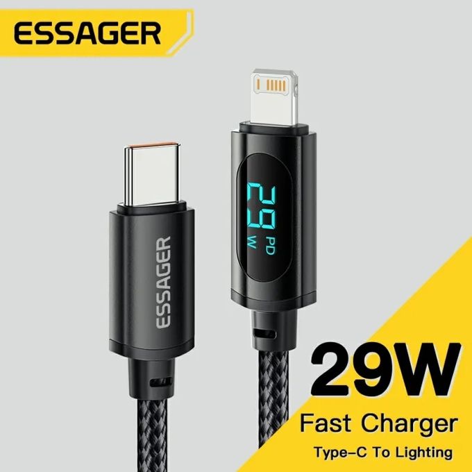 Essager Cable Usb-C Vers Ip 29W PD Charge Rapide pour Iphone 1M