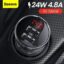 Baseus chargeur de voiture en alliage, double USB, 4,8a 24W, Charge rapide
