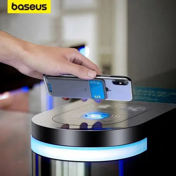 Baseus Étui mince en silicone pour téléphone portable, porte-carte d'identité