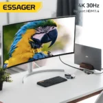 Essager 5-en-1 USB-C Hub – Station d’Accueil HDMI 4K et Ports Multifonction 🔌✨ – Image 2