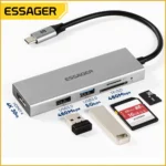 Essager 5-en-1 USB-C Hub – Station d’Accueil HDMI 4K et Ports Multifonction 🔌✨ – Image 3
