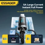Essager Câble USB-C 240W – Charge Rapide et Puissante pour MacBook et Smartphones 🔌⚡ – Image 2