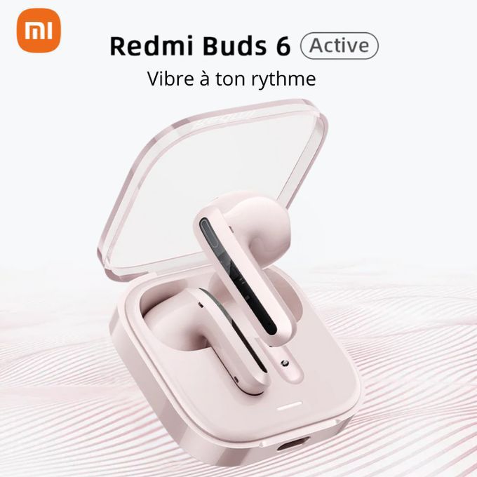 Xiaomi Redmi Buds 6 Active – Écouteurs sans fil avec autonomie 30h, Bluetooth 5.4 et qualité sonore exceptionnelle.