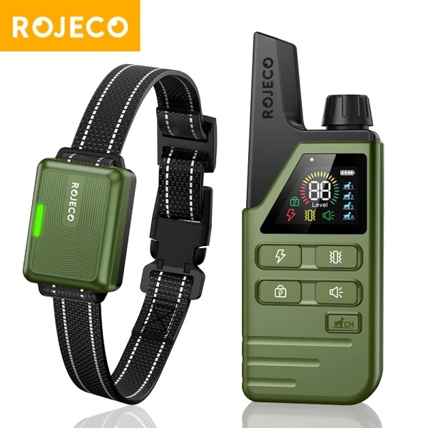 Collier de Dressage Rojeco - Anti-Aboiement Étanche & Rechargeable