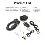 ack complet : collier, télécommande, câble de charge et accessoires