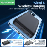 Rocoren Magnetic Wireless Power Bank – en charge