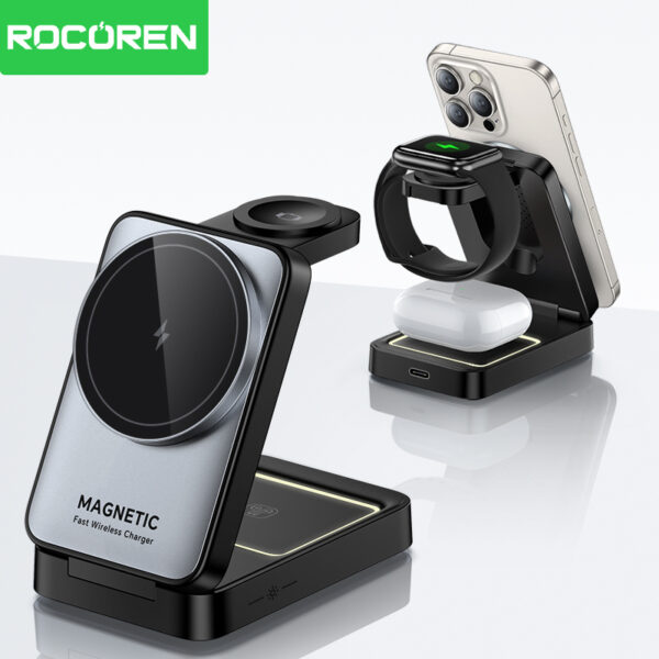 Rocoren Support de Charge Sans Fil 3-en-1