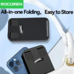 Rocoren-Support de téléphone de bureau réglable, rétractable, flexible, en métal, portable, rapide, pour tablettes mobiles du matin – Image 3
