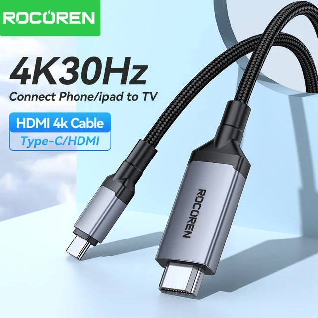 Rocoren câble HDMI Type-C 4K 1m haut de gamme