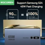 Rocoren 65W 20000mAh charge ordinateur portable