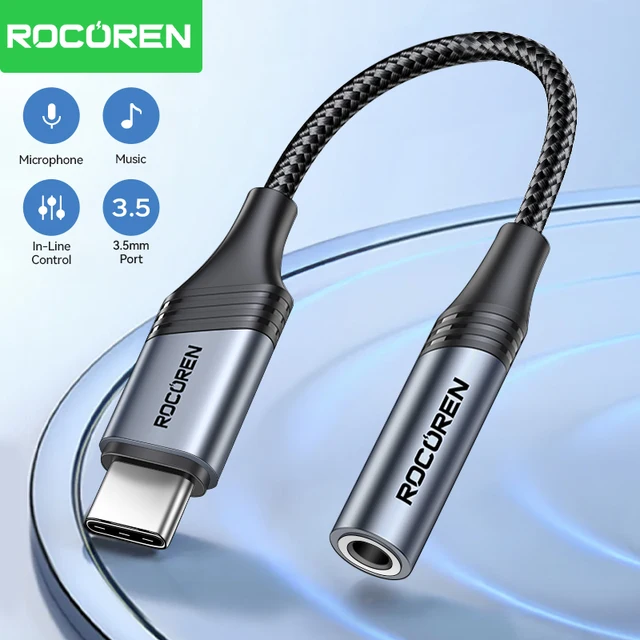 Rocoren Câble USB-C vers Jack 3.5mm