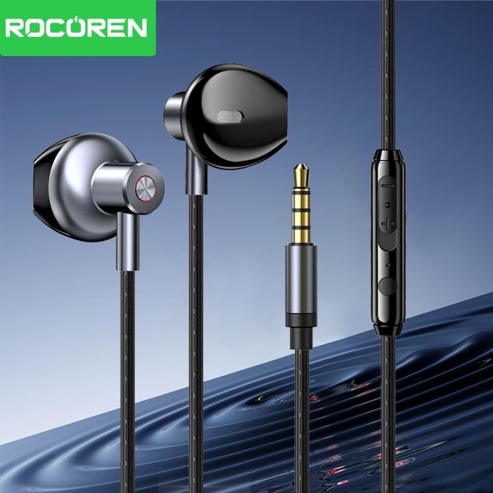 Rocoren Écouteurs Hi-Fi avec Micro Jack 3.5mm