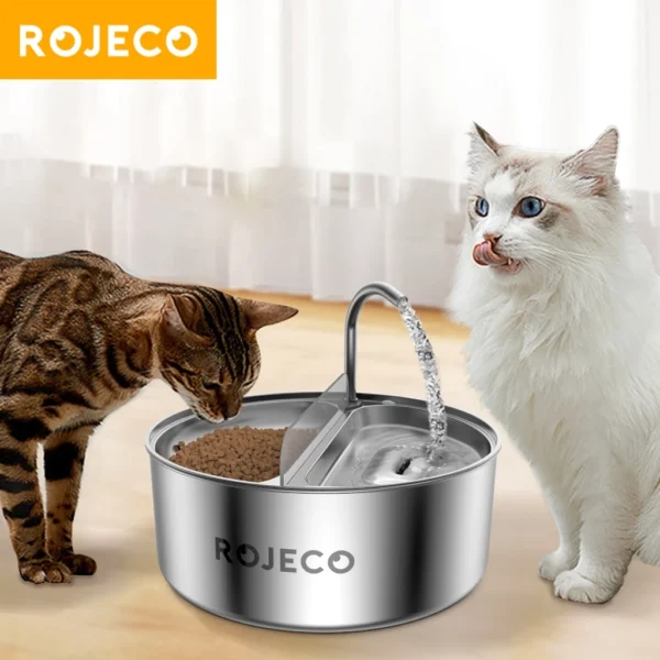 Rojeco Distributeur Automatique Nourriture Eau pour Chat et Chien Maroc