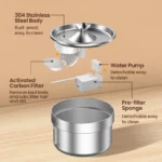 Vue du distributeur d'eau ROJECO pour chats et chiens