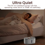 Rojeco Fontaine à Eau Chat Automatique 2.5L – Pompe Sans Fil Silencieuse – Image 5