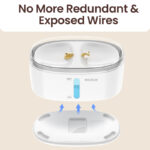 Rojeco Fontaine à Eau Chat Automatique 2.5L – Pompe Sans Fil Silencieuse – Image 6