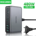 Rocoren Chargeur Rapide 480W – Station d’Alimentation USB-C GaN Portable – Image 2