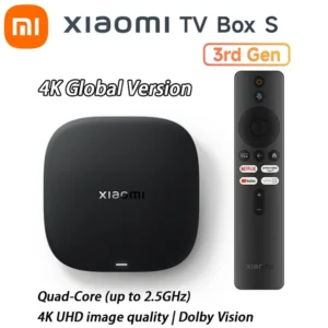 Xiaomi TV Box S 3e génération - boîtier noir compact, streaming 4K Dolby Vision