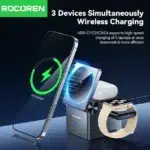 Chargeur Rocoren Sans Fil iPhone Samsung – Station de Charge Verticale Rapide – Image 6
