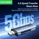 Rocoren Lecteur Carte 2-en-1 – USB + Type-C Haute Vitesse – Image 5