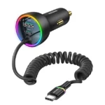 Rocoren Chargeur de Voiture 70W USB-C avec Câble LED – Image 2