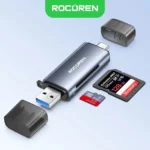 Rocoren Lecteur Carte 2-en-1 – USB + Type-C Haute Vitesse – Image 2