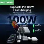 Rocoren câble USB‑C coudé 90° – Charge PD 100W & Data Ultra-Rapide – Image 2