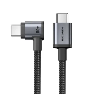 Rocoren câble USB‑C coudé 90° USB‑C PD 100W haute performance
