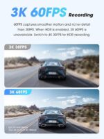 DDPAI Z60 Pro 3 Channel Set – Dashcam Avant, Arrière & Intérieur – Image 5