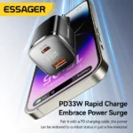 Essager Chargeur 33W GAN – Charge rapide ultra efficace pour smartphone et tablette – Image 6