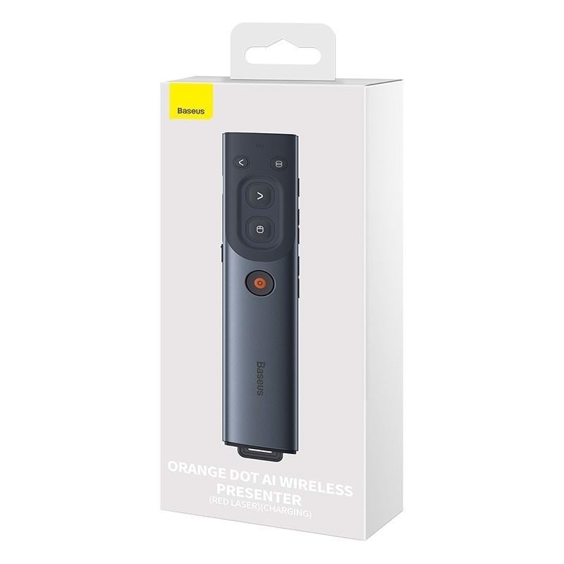 Baseus Orange Dot AI Wireless Presenter télécommande sans fil pour présentationBaseus Orange Dot AI Wireless Presenter télécommande sans fil pour présentation