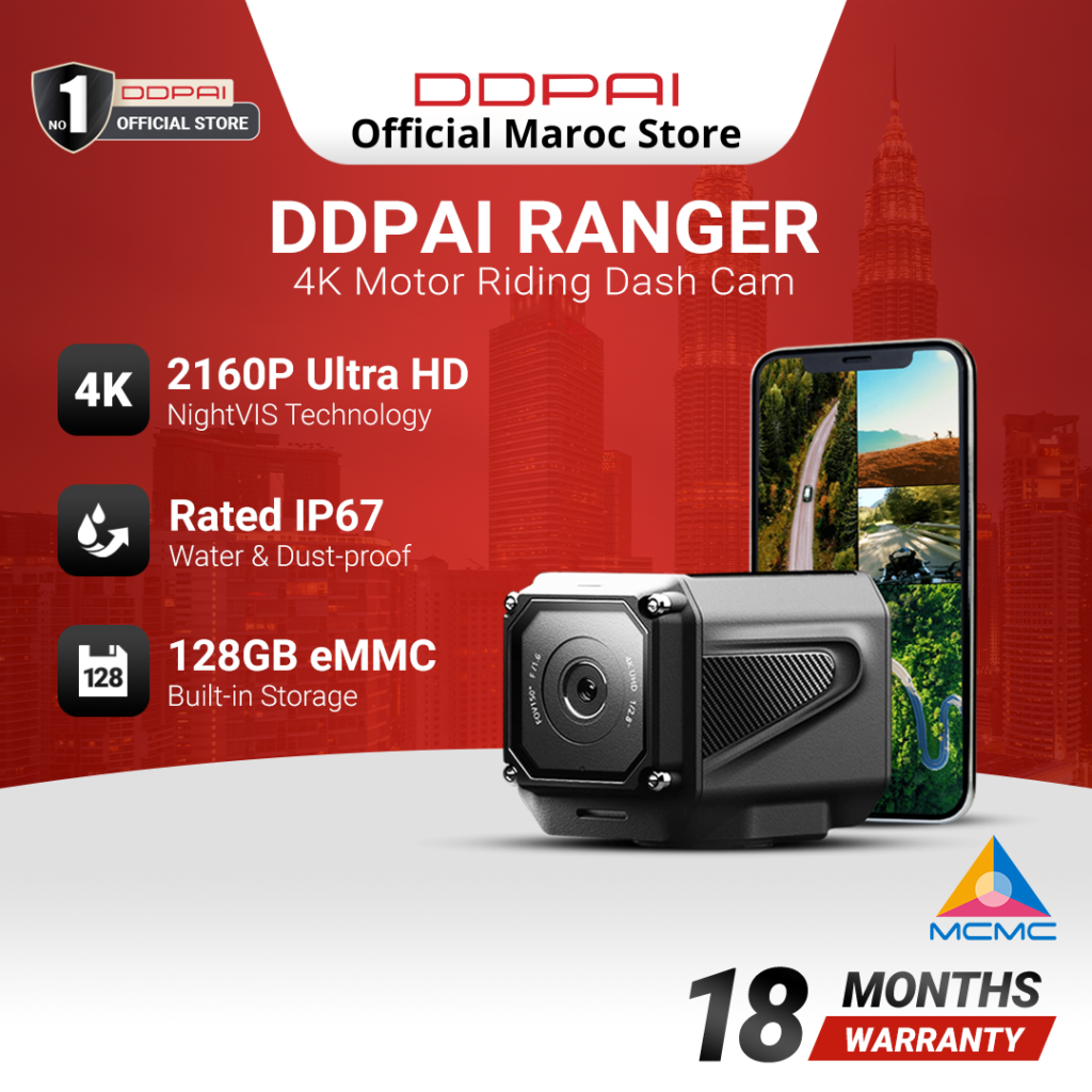 DDPAI Ranger 4K Dashcam Ultra HD avec Vision Nocturne