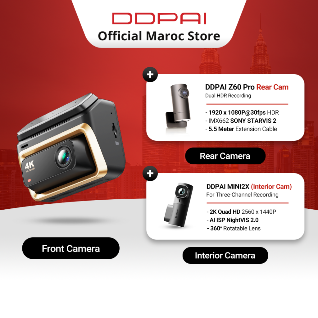 DDPAI Z60 Pro 3 Channel Set