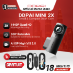 DDPAI Mini 2X caméra voiture 2K WiFi Hardwire kit Rocoren Maroc