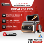 Dash Cam DDPAI Z60 Pro 3 Canaux 4G + Kit Hardwire + Carte 128GB