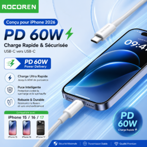Rocoren Câble USB-C 60W 1M