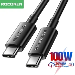 Câble USB-C 100W Rocoren USB-C vers USB-C PD 20V 5A 1 mètre