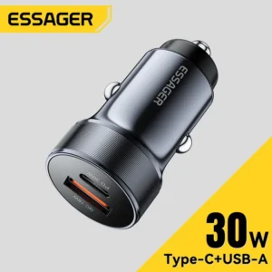 Essager Chargeur Voiture 30W USB-C PD QC 3.0