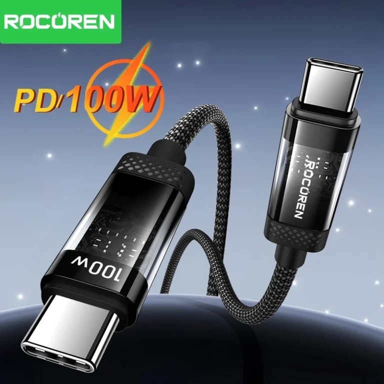 Rocoren Câble USB-C 100W Gris 1M