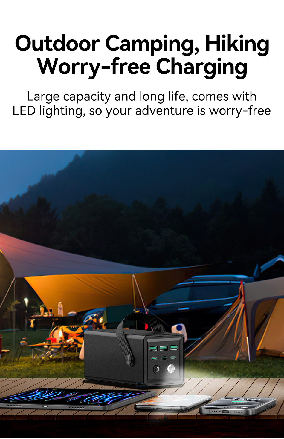 Power Bank 50000mAh 67W – camping