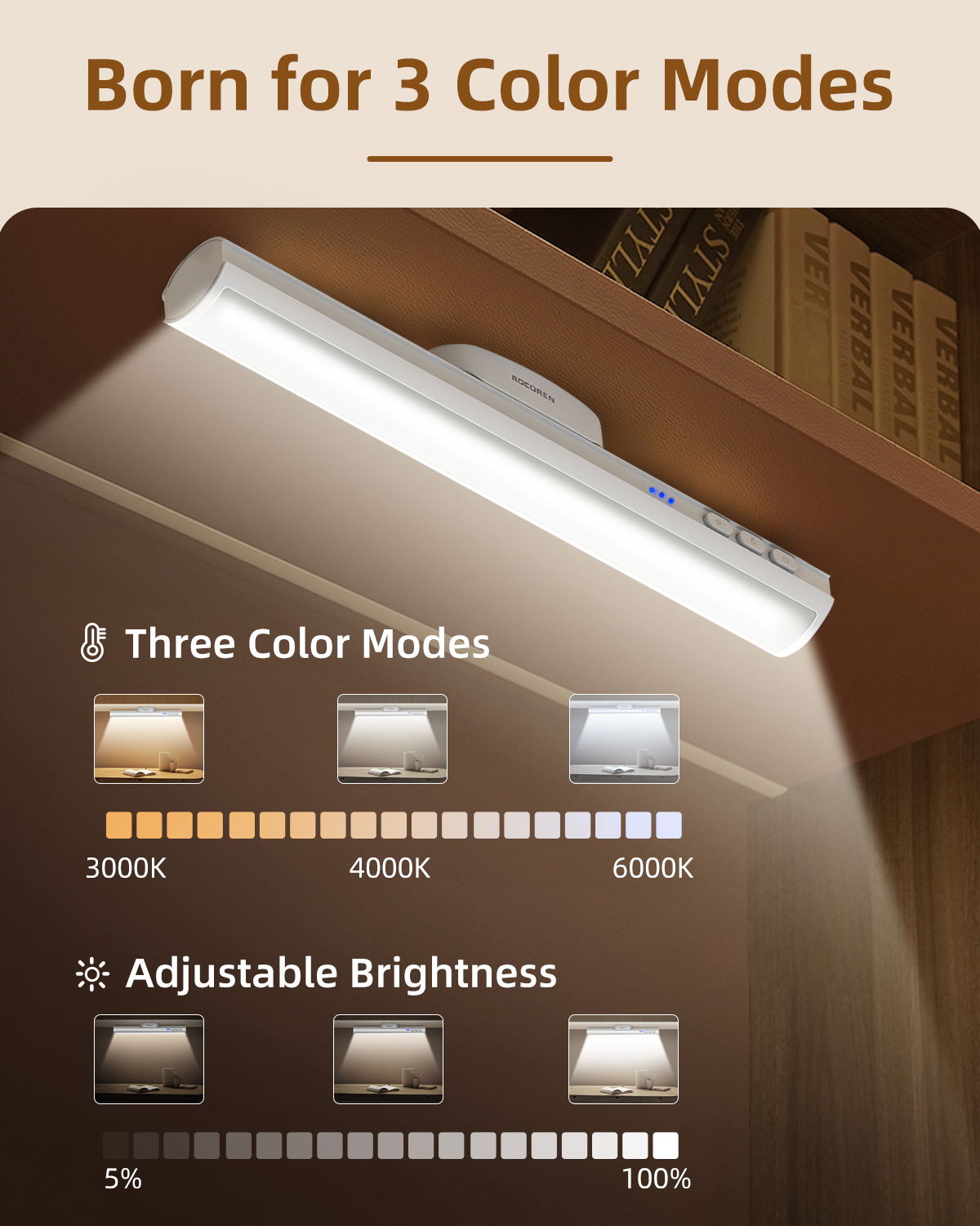Lampe de Bureau Magnétique Rechargeable Rocoren - LED Pratique & Moderne 7 8b477426f2e4a689a7d404b159cd5713
