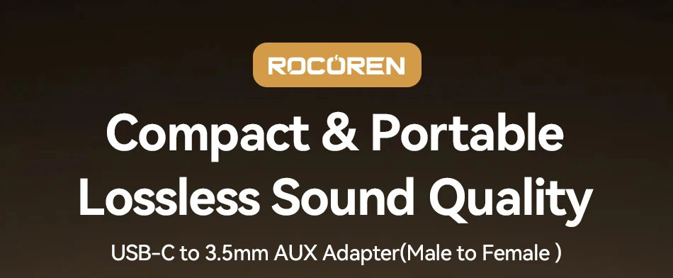 Rocoren Câble USB-C vers Jack 3.5mm