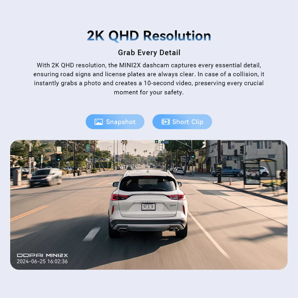 DDPAI Mini 2X caméra voiture 2K WiFi + Hardwire Kit 3 rocoren product image 152d9fa397b7b1ba1c1ae596865169b1