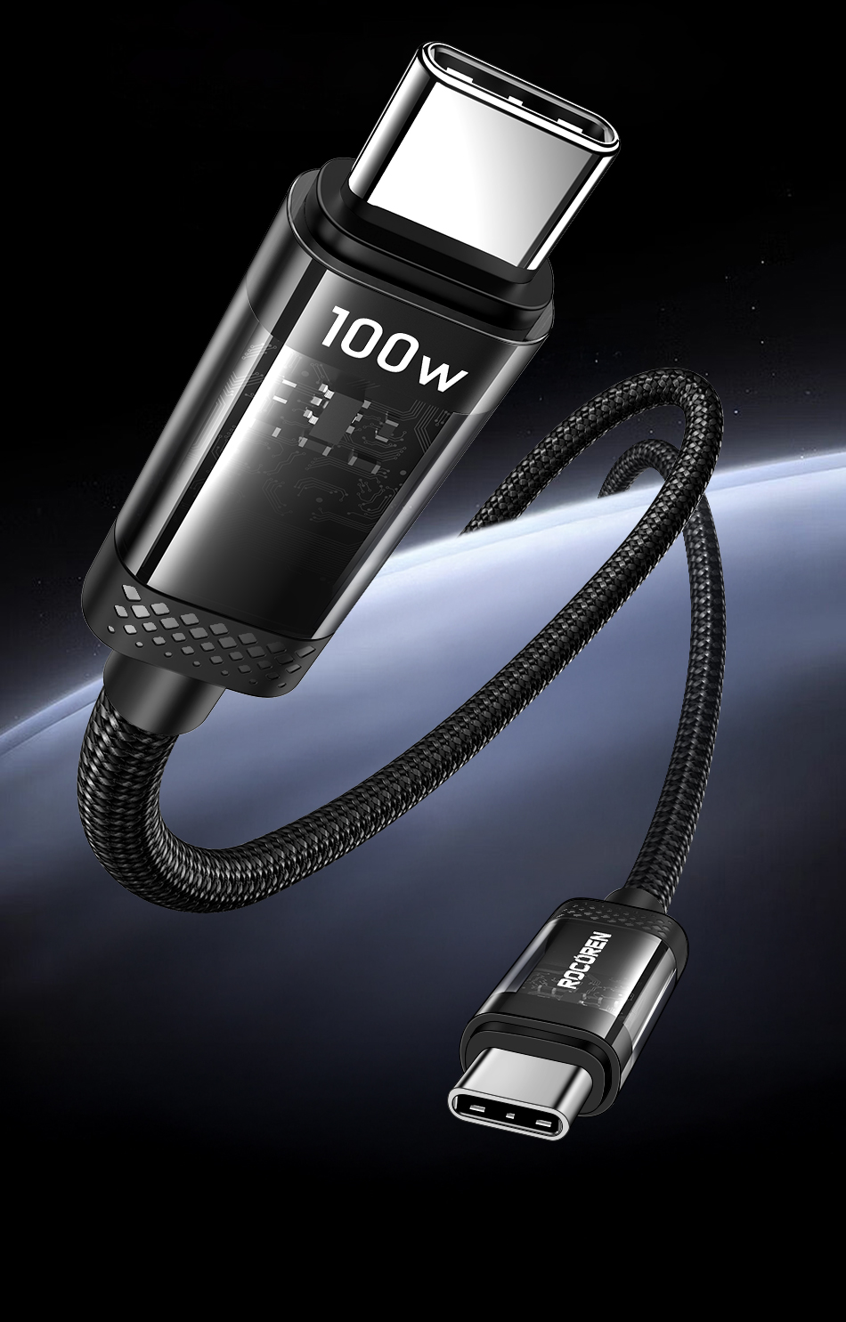 Rocoren Câble USB-C 100W Violet 2M USB-C vers USB-C PD 3.1 Charge Rapide 5A 2 Rocoren Câble USB-C 100W pour MacBook Samsung Xiaomi