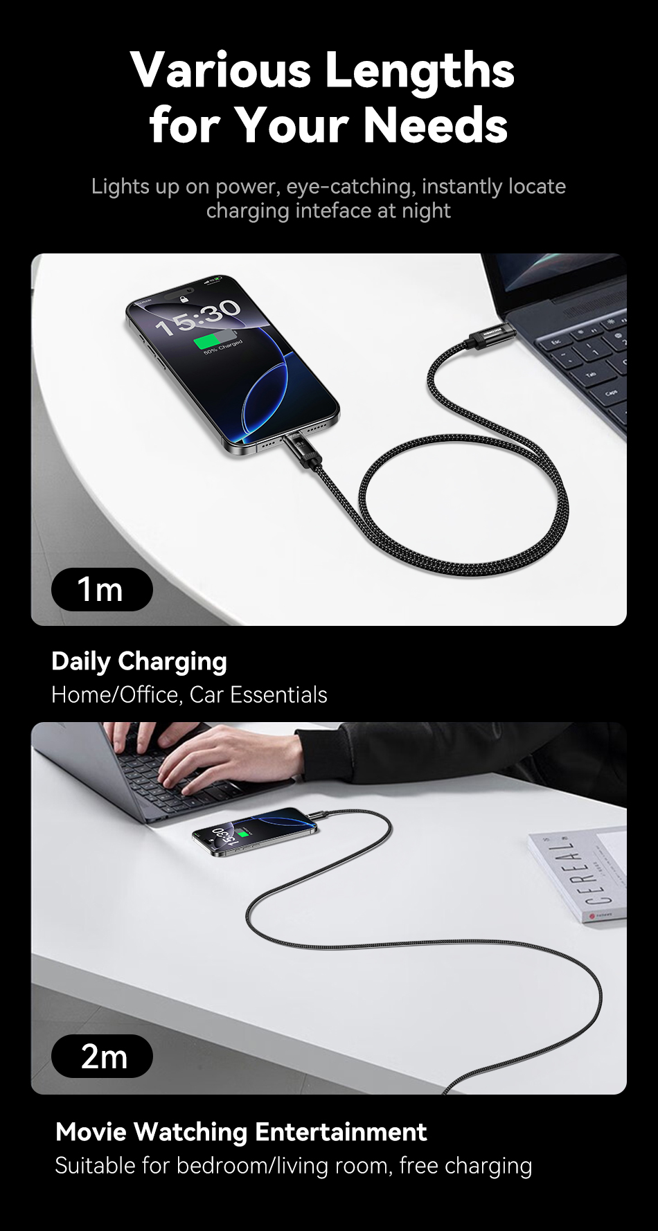 Rocoren Câble USB-C 100W Violet 2M USB-C vers USB-C PD 3.1 Charge Rapide 5A 12 rocoren product image a84e5e0594334ba09cfcdbdcbb699209 Rocoren Câble USB-C 100W Violet 2M USB-C vers USB-C PD 3.1 Charge Rapide 5A