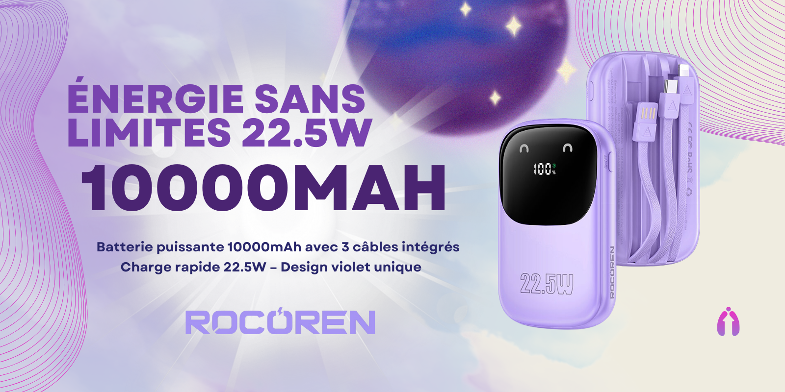 banner 22.5w 10000 purple Home rocoren